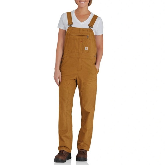 Carhartt Denim - Carhartt Crawford double front bib cotton canvas overalls. 🤎